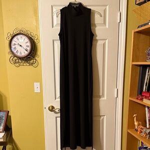 Elegant Black Sleeveless Maxi Dress